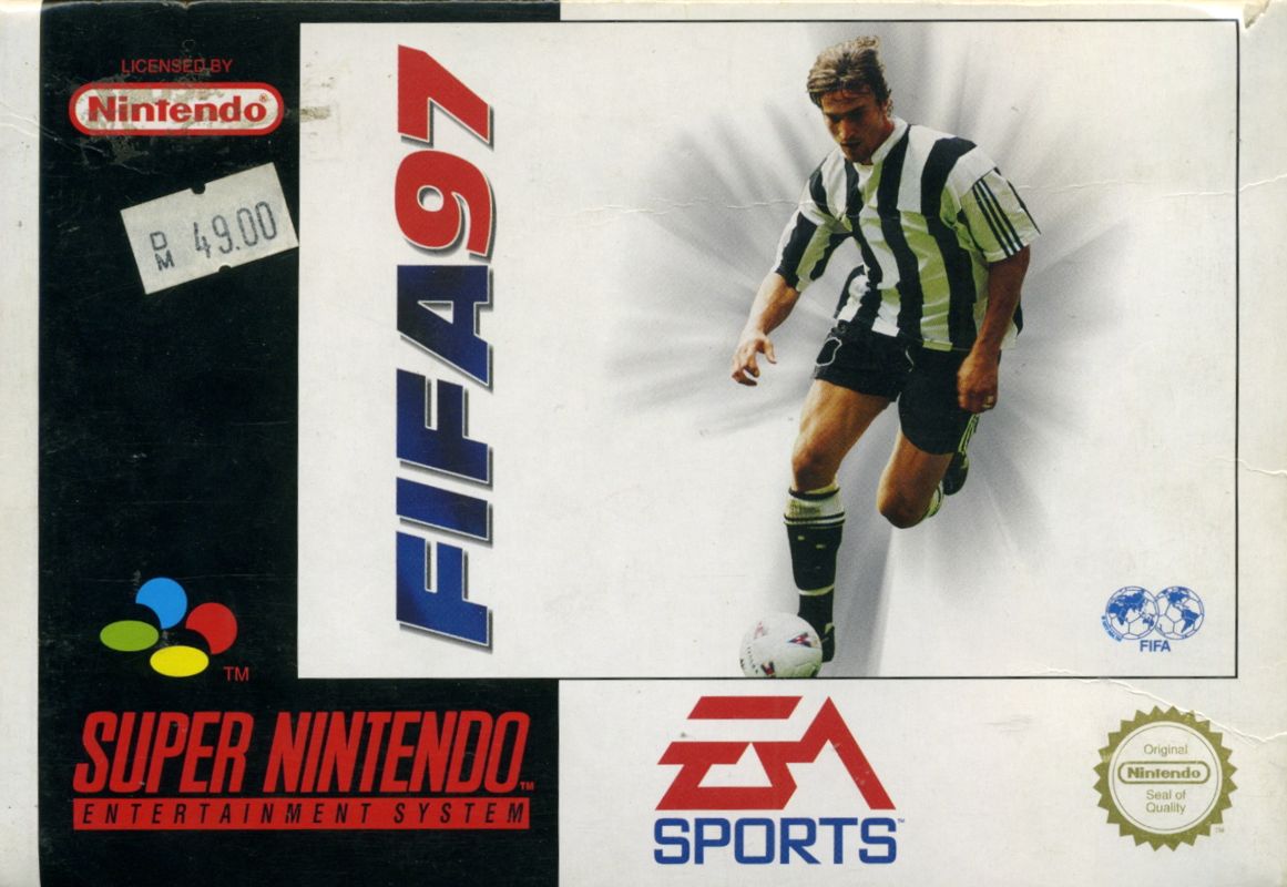 FIFA Soccer 97 box art for Super Nintendo